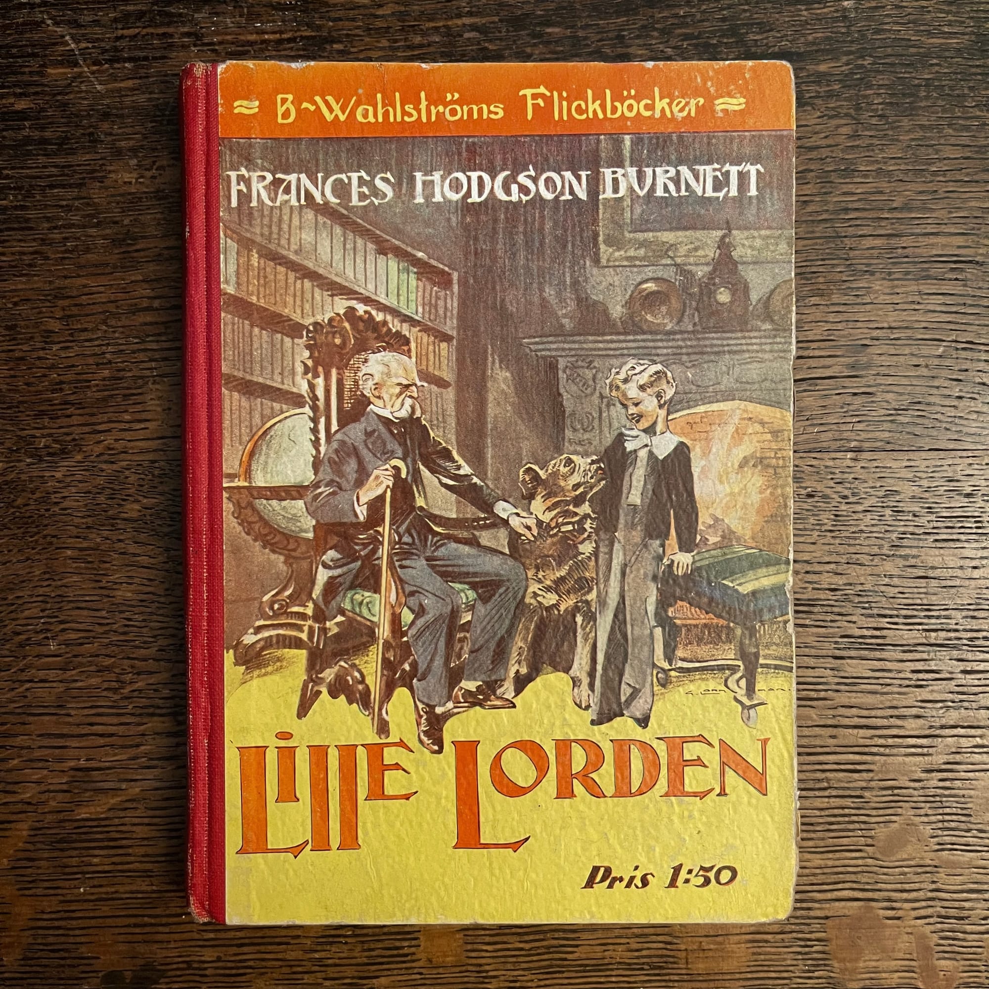Foto - boken "Lille lorden" av Frances Hodgson Burnett.